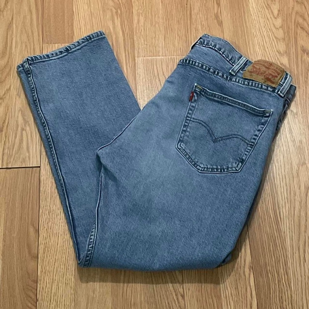 Levi’s 502 Men’s 38x32 (36x29) Straight Fit Jeans Light Blue Denim High Rise